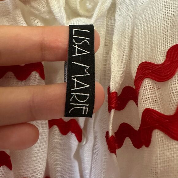 LISA MARIE FERNANDEZ Mira Ruffled Off-The-Shoulder Maxi Dress White - Picture 10 of 16